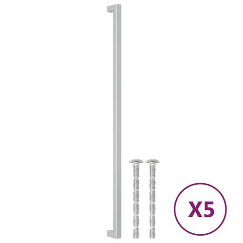 Skabshåndtag 5 stk. 480 mm rustfrit stål sølvfarvet