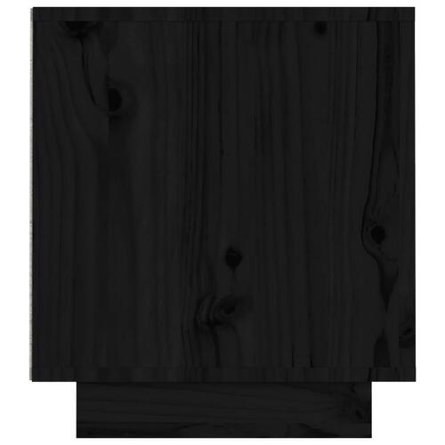 Tv-bord 140x35x40 cm massivt fyrretræ sort