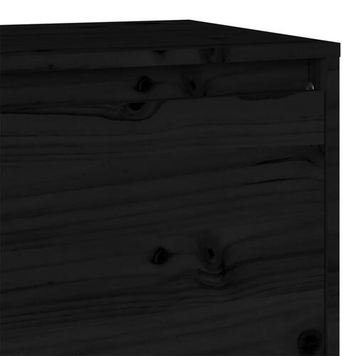Tv-bord 140x35x40 cm massivt fyrretræ sort