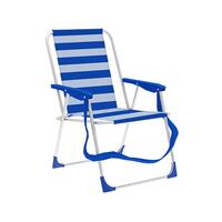 Polstrede Campingstol Marbueno Striber Blå Hvid 53 x 78 x 56 cm