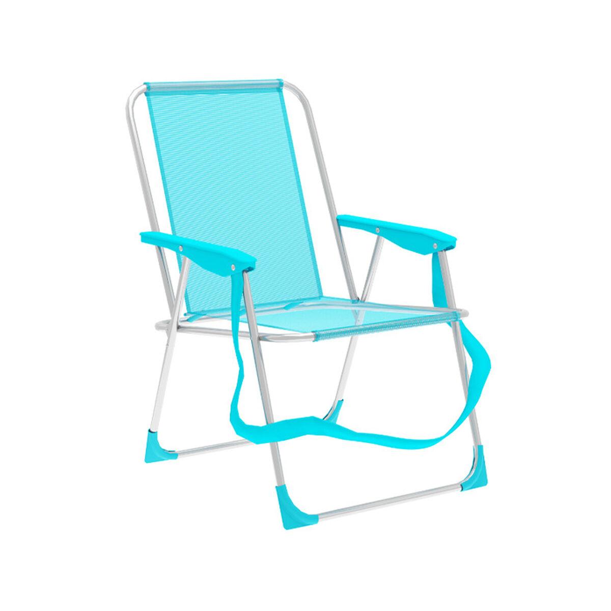 Marbueno polstret campingstol - akvamarin 53 × 78 × 56 cm billede