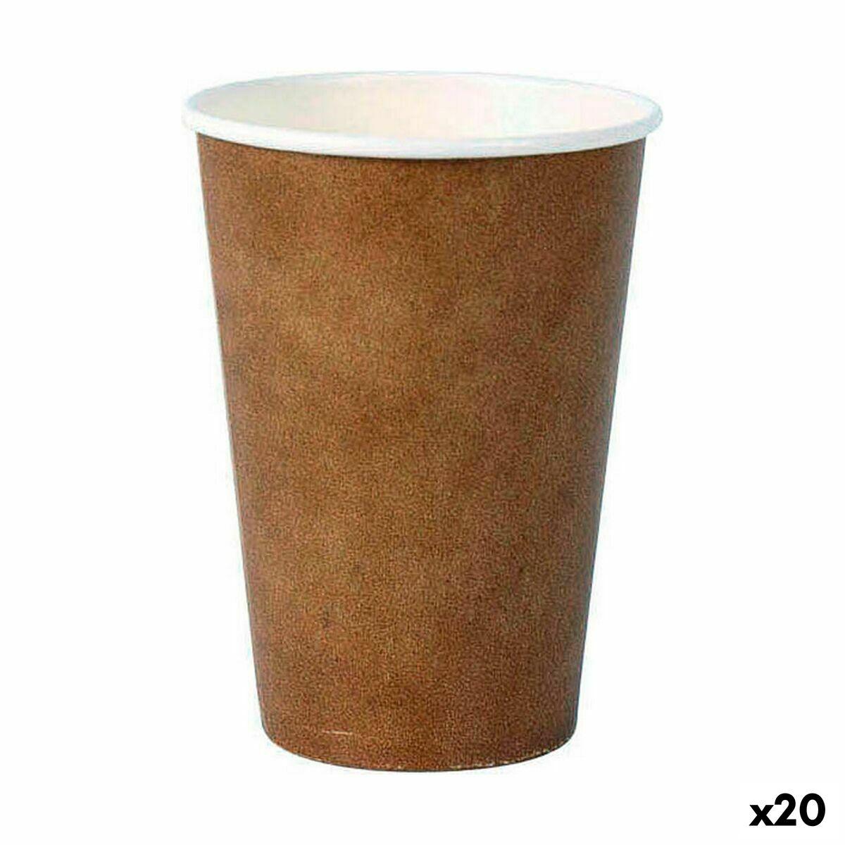 Glassæt Algon Engangsanvendelse Pap kraftpapir 45 Dele 220 ml (20 enheder)
