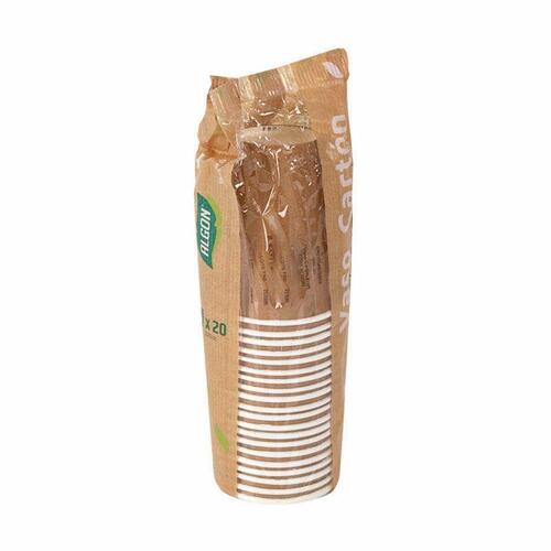 Glassæt Algon Engangsanvendelse Pap kraftpapir 45 Dele 220 ml (20 enheder)