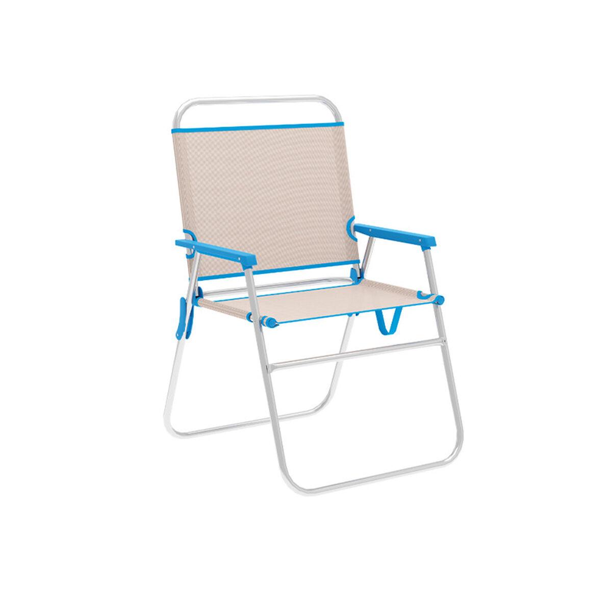 Polstrede Campingstol Marbueno Blå Beige 52 x 80 x 56 cm