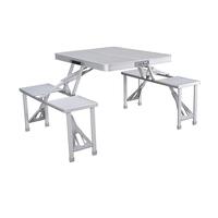 Picnic bord Marbueno Aluminium Grå 136 x 67 x 85 cm