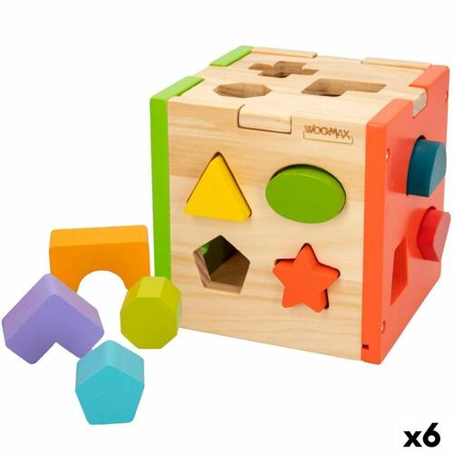 Børne Puslespil af Træ Woomax 15 x 15 x 15 cm (6 enheder)