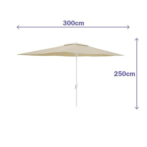 Parasol Marbueno Beige Polyester Stål 200 x 300 cm