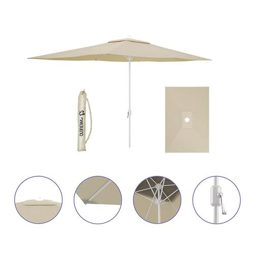 Parasol Marbueno Beige Polyester Stål 200 x 300 cm