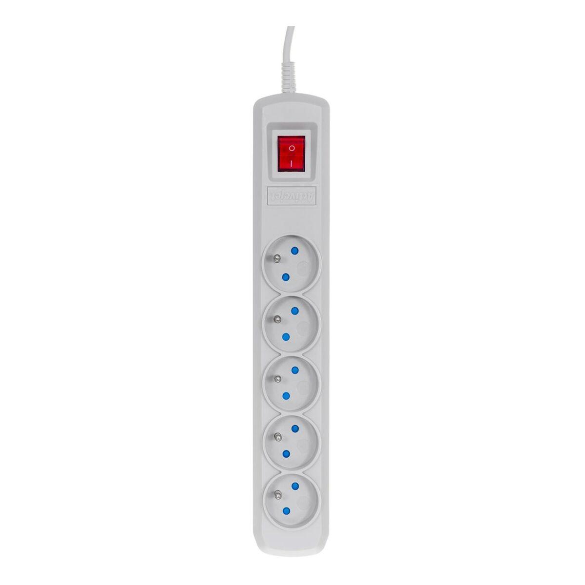 Stikdåse - 5 udtag med kontakt Activejet ACP-5GN (1,5 m)