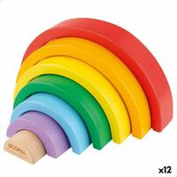 Færdighedsspil Woomax Regnbue 21 x 10 x 3,5 cm (12 enheder)
