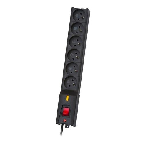 Stikdåse - 6 udtag med kontakt Lestar LX 610 G-A K.:CZ (5 m)