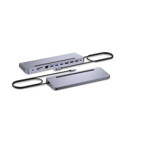 USB-C Hub i-Tec C31FLAT2PDPRO Sølvfarvet