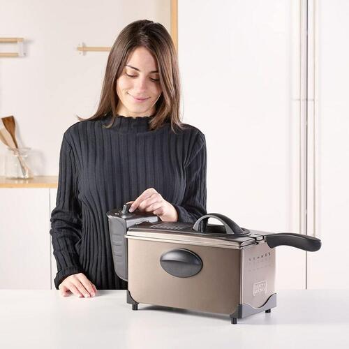 Airfryer Black & Decker ES9730040B 2100 W 3 L Grå