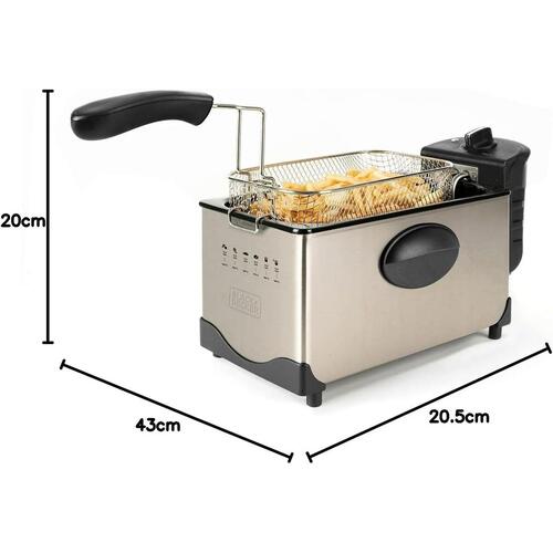 Airfryer Black & Decker ES9730040B 2100 W 3 L Grå