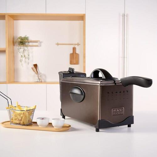 Airfryer Black & Decker ES9730040B 2100 W 3 L Grå