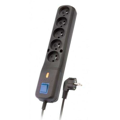 Stikdåse - 5 udtag med kontakt Lestar LV 530W (1,5 m)