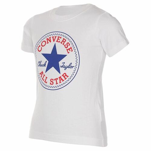 Børne Kortærmet T-shirt Converse Core Chuck Taylor Patch Blå 5-6 år