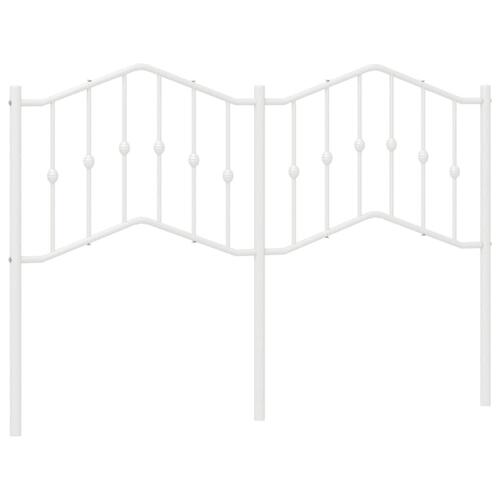 Sengegavl 140 cm metal hvid
