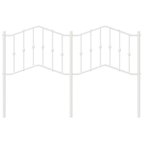 Sengegavl 140 cm metal hvid