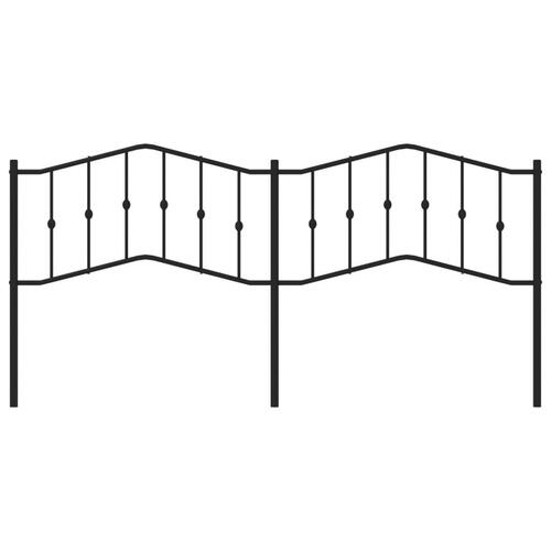 Sengegavl 200 cm metal sort