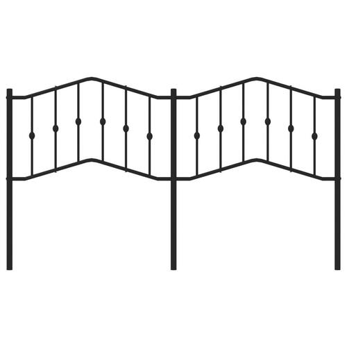 Sengegavl 180 cm metal sort