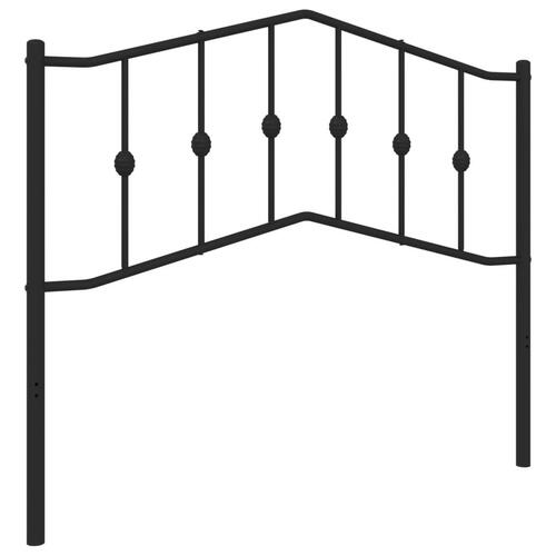 Sengegavl 107 cm metal sort