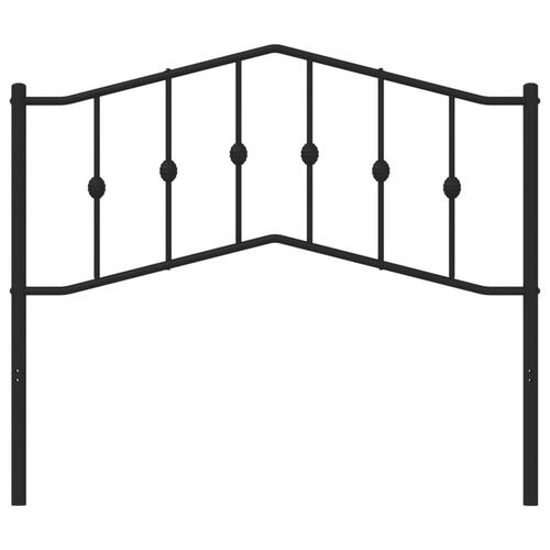 Sengegavl 107 cm metal sort