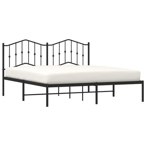 Sengeramme med sengegavl 183x213 cm metal sort