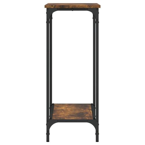 Konsolbord 75x30,5x75 cm konstrueret træ røget egetræsfarve