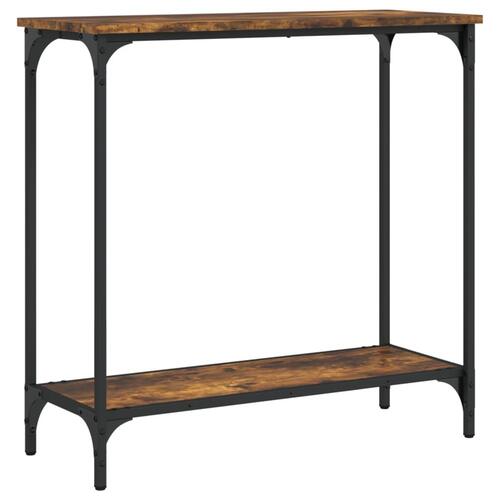 Konsolbord 75x30,5x75 cm konstrueret træ røget egetræsfarve