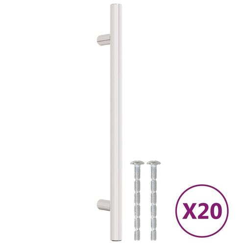 Skabshåndtag 20 stk. 160 mm rustfrit stål sølvfarvet