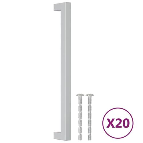 Skabshåndtag 20 stk. 224 mm rustfrit stål sølvfarvet
