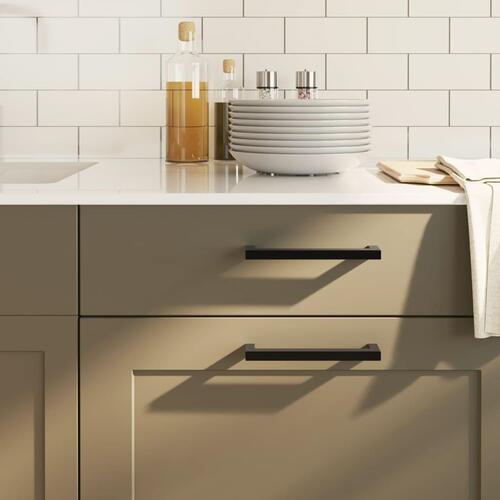 Skabshåndtag 20 stk. 160 mm rustfrit stål sort