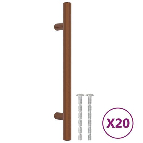 Skabshåndtag 20 stk. 160 mm rustfrit stål bronzefarvet