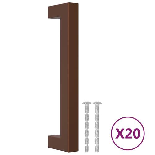Skabshåndtag 20 stk. 128 mm rustfrit stål bronzefarvet