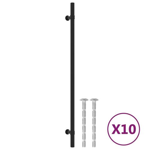 Skabshåndtag 10 stk. 320 mm rustfrit stål sort