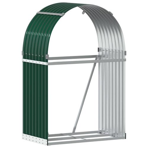 Brændestativ 80x45x120 cm galvaniseret stål grøn