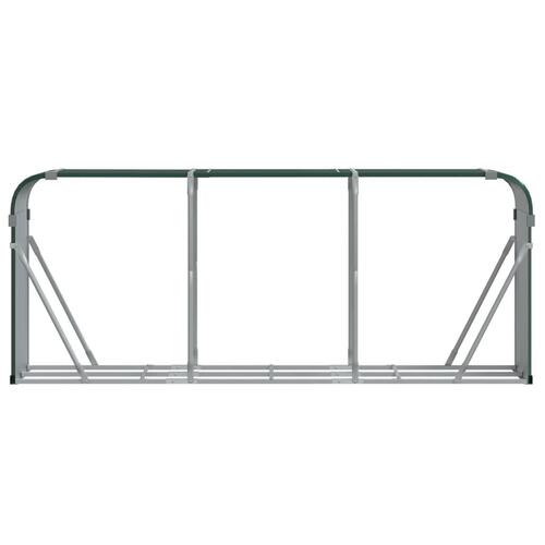 Brændestativ 234x45x100 cm galvaniseret stål grøn