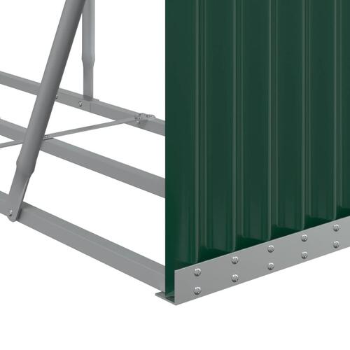 Brændestativ 234x45x100 cm galvaniseret stål grøn