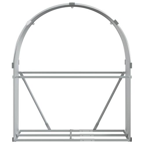 Brændestativ 120x45x140 cm galvaniseret stål lysegrå