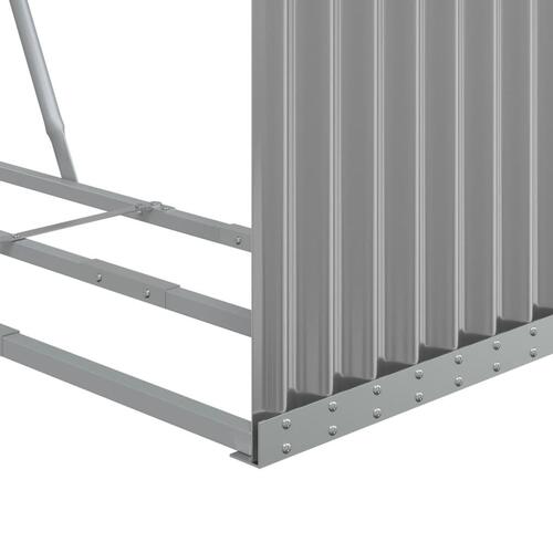 Brændestativ 120x45x140 cm galvaniseret stål lysegrå