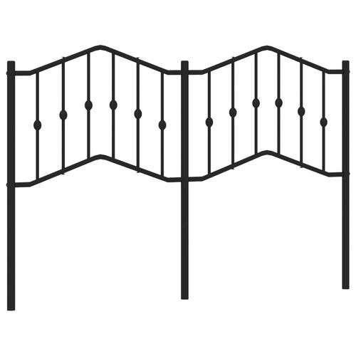 Sengegavl 135 cm metal sort