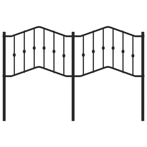 Sengegavl 135 cm metal sort