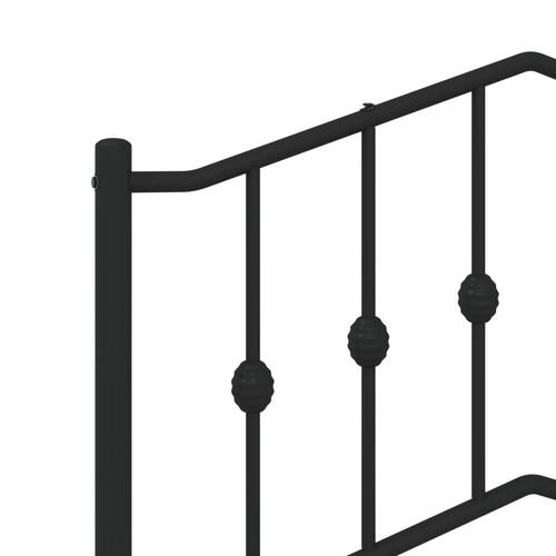 Sengegavl 135 cm metal sort