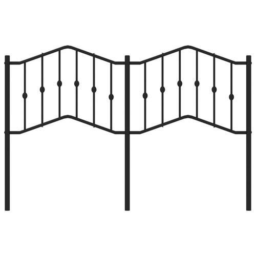 Sengegavl 150 cm metal sort