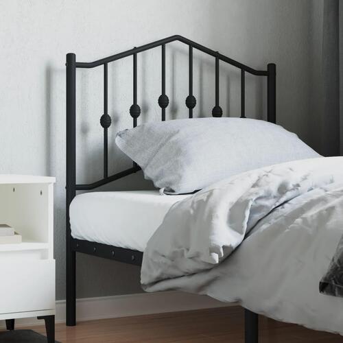 Sengegavl 80 cm metal sort