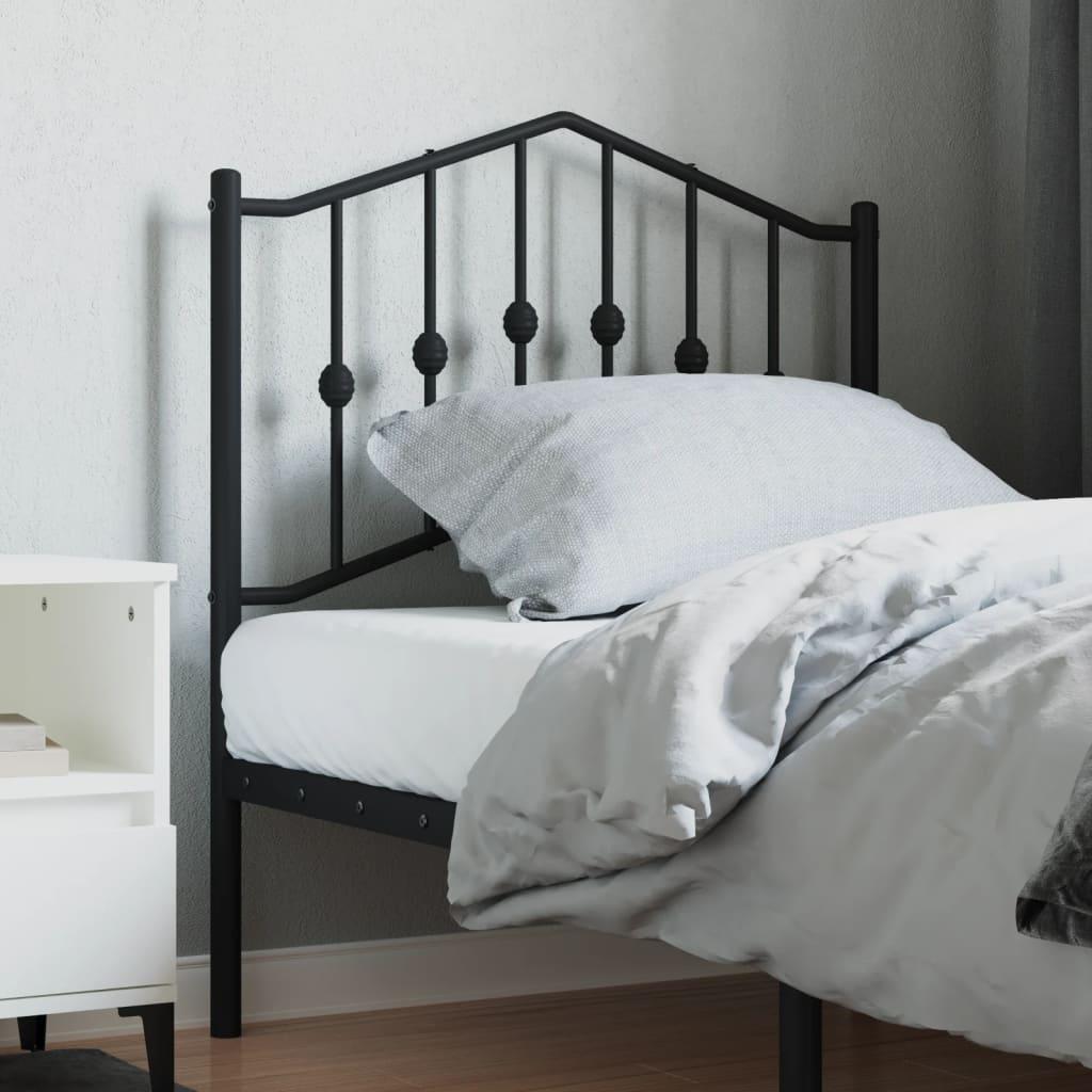 Sengegavl 80 cm metal sort
