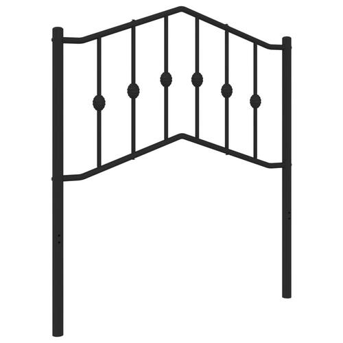 Sengegavl 80 cm metal sort