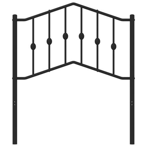 Sengegavl 80 cm metal sort