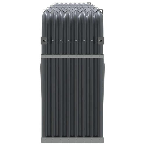 Brændestativ 300x45x100 cm galvaniseret stål antracitgrå